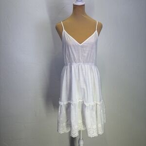 Shein Woman's Eyelet Dress Size 0XL White Bridal Shower Beach‎ Resort Vacation